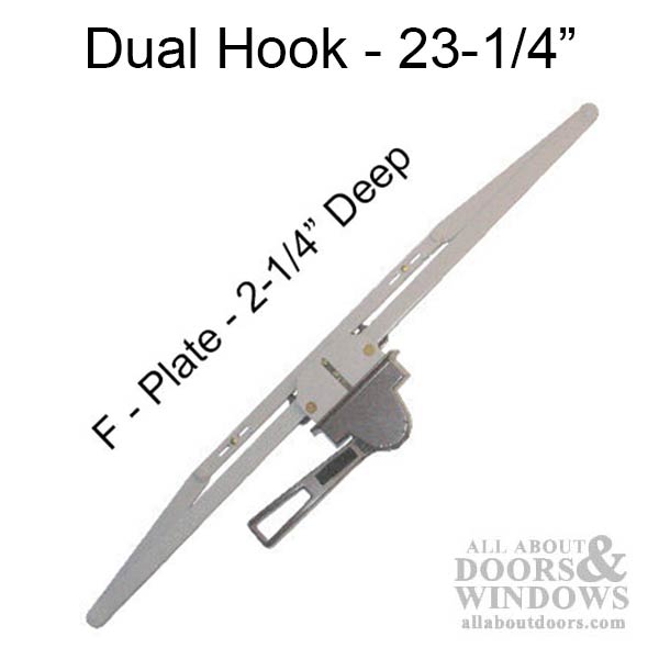 Operator, Dual Hook, Lever, 23-1/4” - Longer ‘F’ Plate