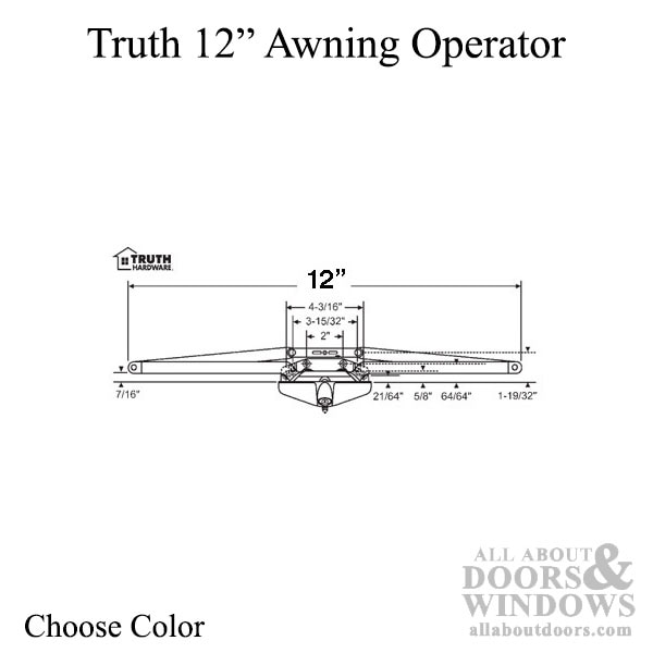 Awning Operator Dimensions