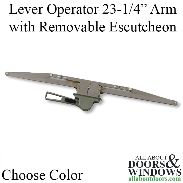 Lever Operator 23-1/4" Arm with Removable Escutcheon