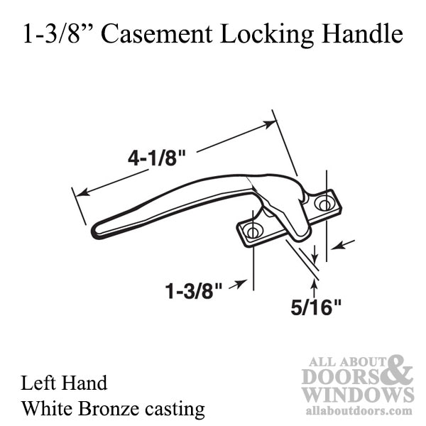 Casement Locking Handle Dimensions