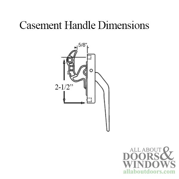 Casement Handle Dimensions