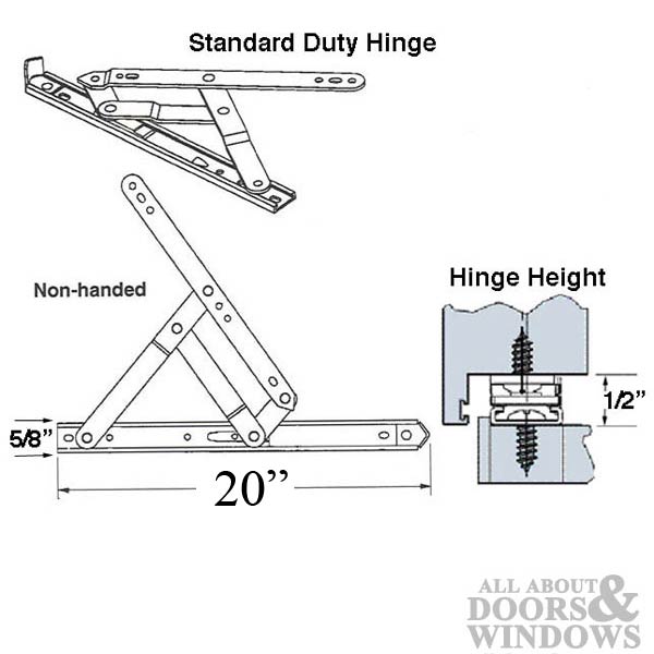 4 Bar Hinges 20 Inch Window Track Truth 34 16 Ss