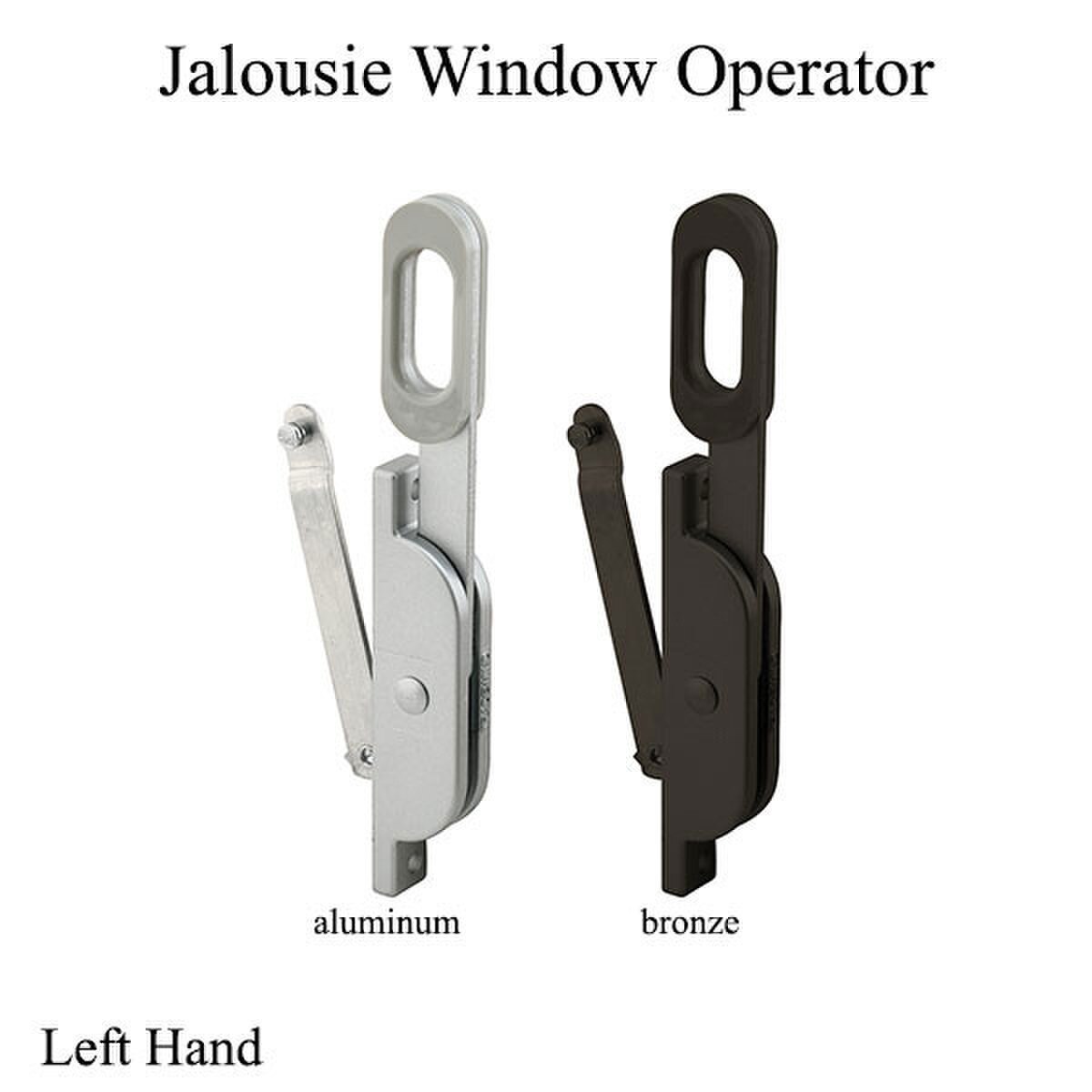 New Style Jalousie or Louver Window Operator, Lever, 3 Link, Left -Aluminum