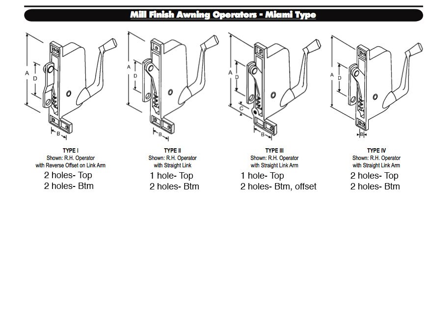 Andersen Left Awning Operator