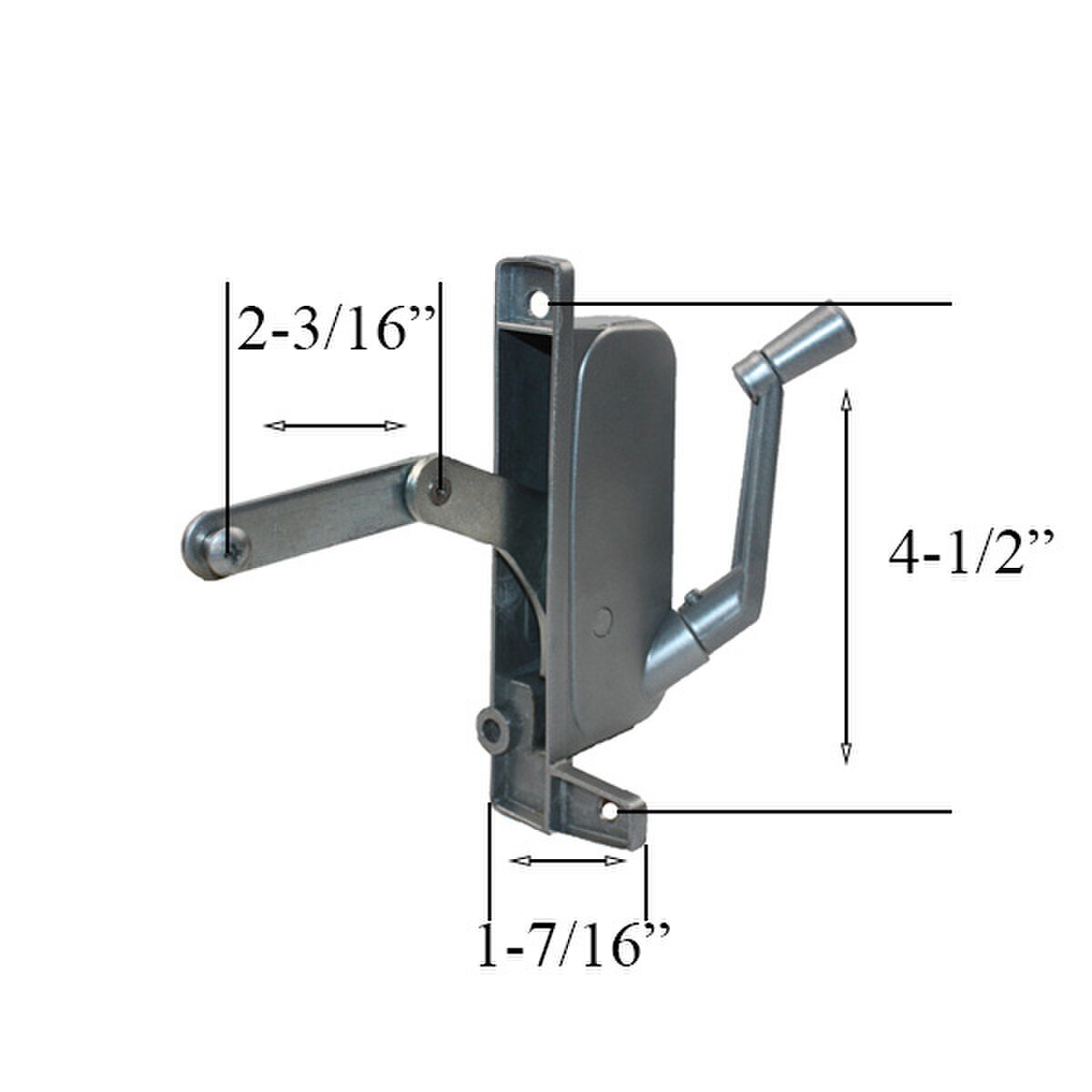 Lever Type Awining Operators Awning Operator, Tucker Windows - right - Aluminum