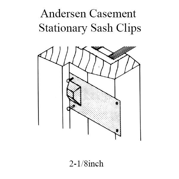 Andersen Primed Casement Windows, Sash Clips - Stationary - 2 1/8 inch