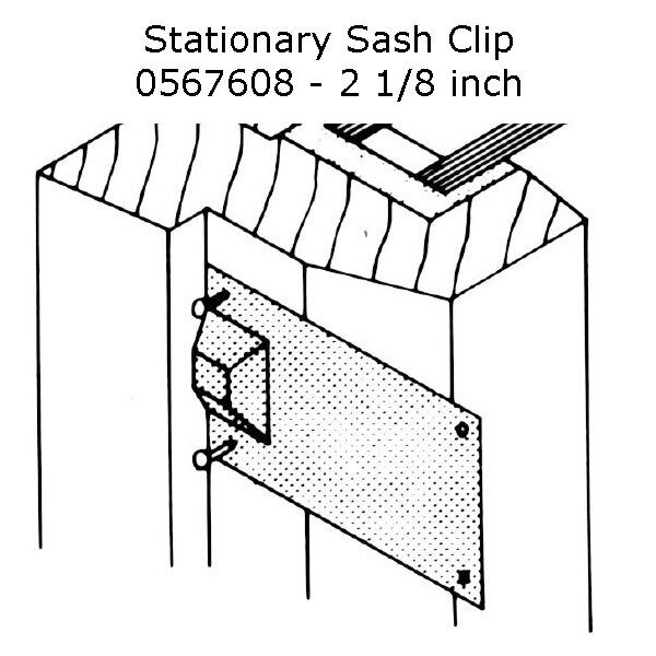 Andersen Primed Casement Windows, Sash Clips Stationary 2 1/8 inch