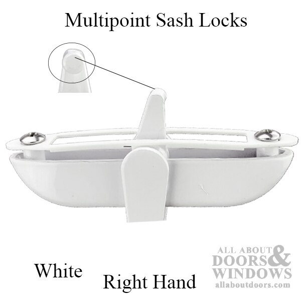 RH Casement Sash Lock – White