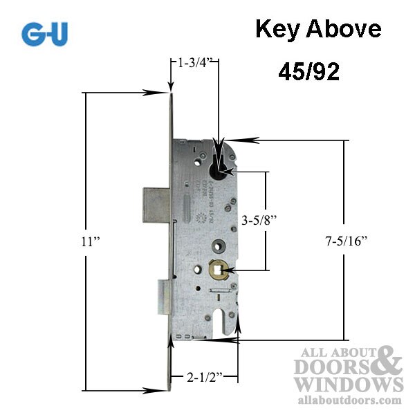 Single Point Lock Dimensions