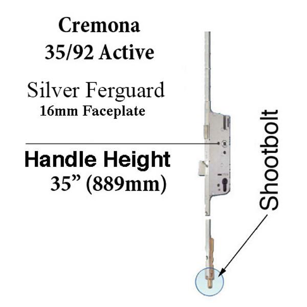 Cremona 35/92 Active Shootbolt, 3 Point lock - Silver Ferguard