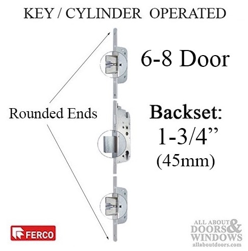 Secury Automatic Multipoint Lock – Key Operated 45mm Backset 92mm PZ Gear Driven