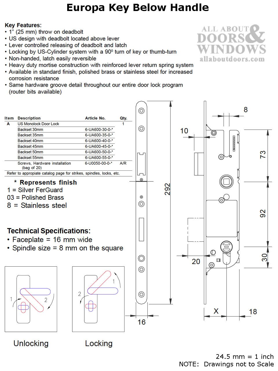 Single Point Mortise Lock
