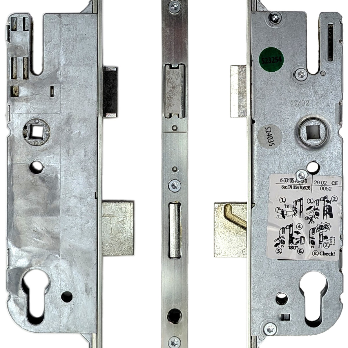 R2 Rectangular Lock G-U/Ferco Secury Europa R2 Active Two-Roller 40/92 Euro Cylinder ...