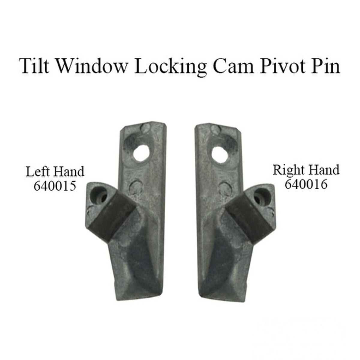 Tilt Window Cam Pivot Pin, Zinc, Left Hand - Mill Finish