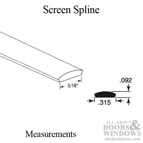 Screen Spline - Choose Color for Windows & Doors