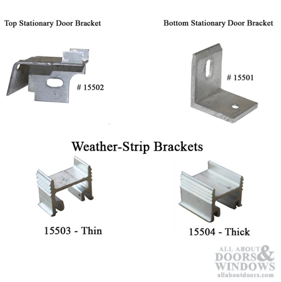 Door Bottom Vinyl Sweep, Jet Patio Door P/D - Brackets
