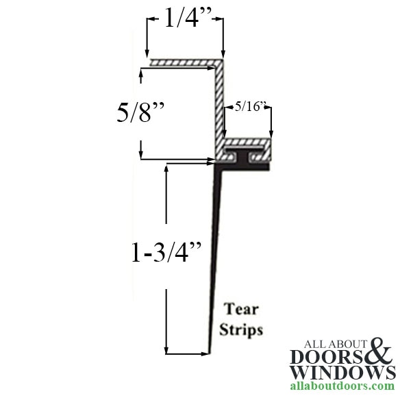 Universal Fit Bug Seal for Sliding Screen Door - 7 or 8 Feet, Black