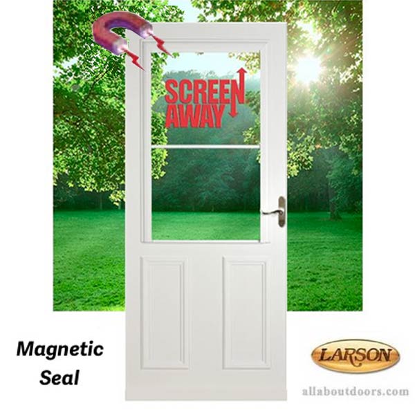 Larson Lifestyle Storm Door with Retractable Screen Away