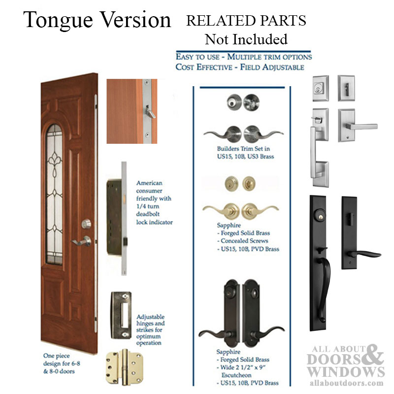 Rockwell Premium Lumina Solid Brass Entry Door Handle Set