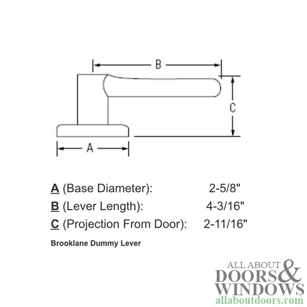 788BRLLH-11P Kwikset Brooklane Left Hand Half Dummy