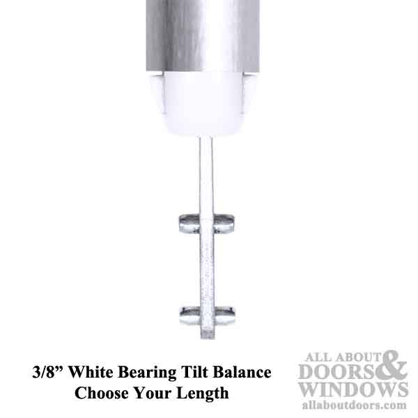 3/8 Inch Spiral TiltIn Window Balance Rod with White Bearing and