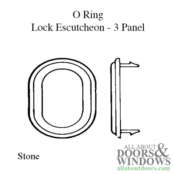 O ring lock escutcheon, 3 panel