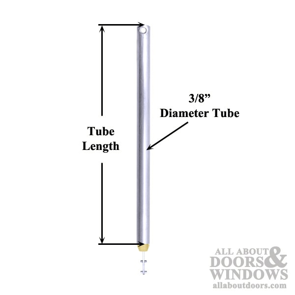 3/8 Inch Spiral TiltIn Window Balance Rod with Yellow Bearing and