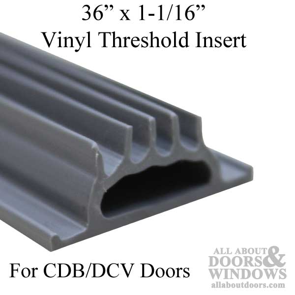 36 Inch By 1 1 16 Inch Vinyl Threshold Insert For F Dcv And Cdb Doors Gray