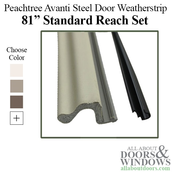 Peachtree Hinged Steel Door Weatherstrip Replacement, Weather Strip, QLon