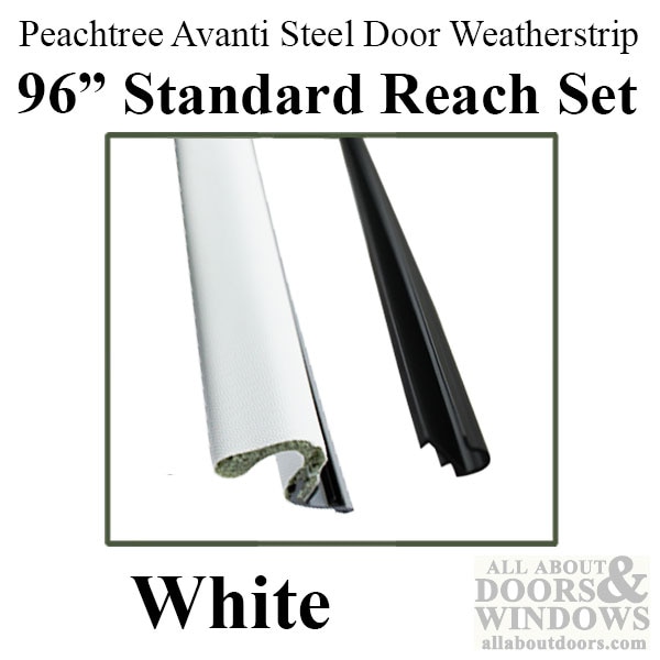 Peachtree Avanti Steel Door Weatherstrip, Q-Lon, 96 Length