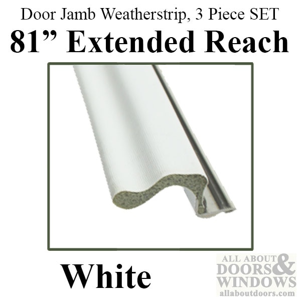 Top and Side Door Jamb Weatherstrip Set