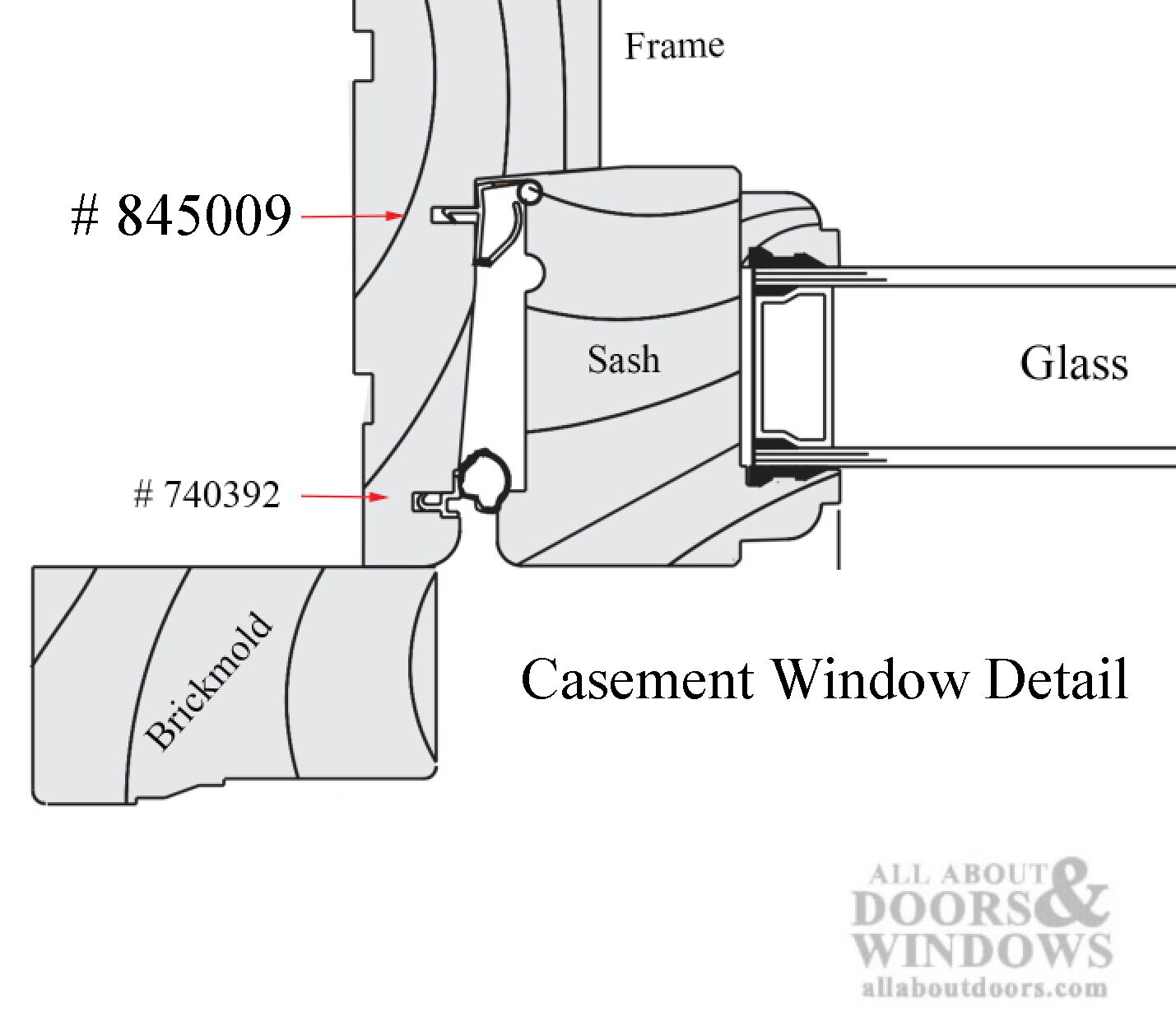 WeatherShield Casement Frame Leaf Weatherstrip