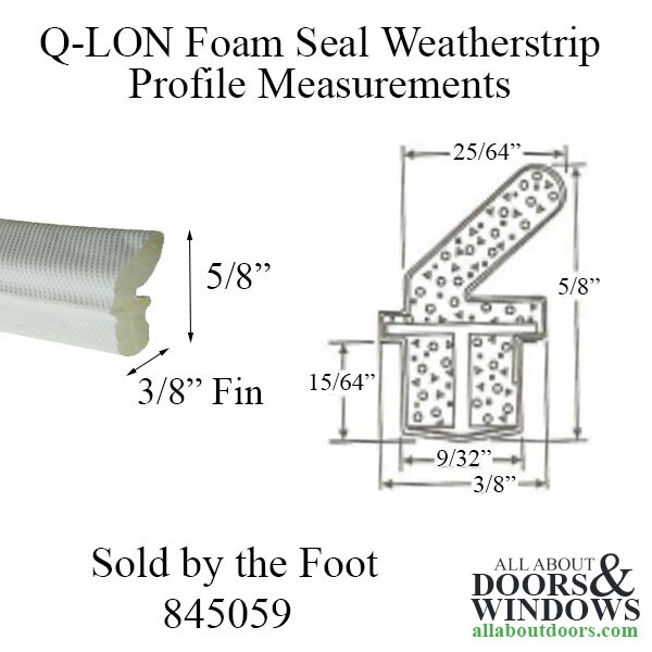 Q Lon Foam Seal Weatherstrip Sold By The Foot White