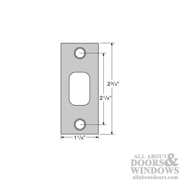 Kwikset 85278-15 1-1//8 x 2-3//4 Square Corner Deadbolt Strike Satin Nickel Finish