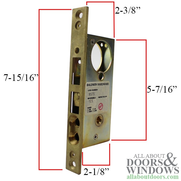 Baldwin Passage Sliding Door Lock Blemished