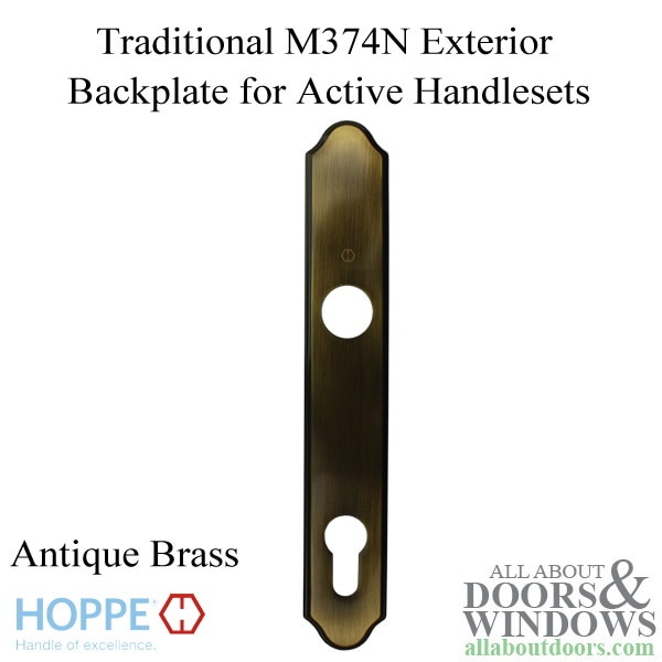 HOPPE traditional exterior backplate M374N for active handlesets