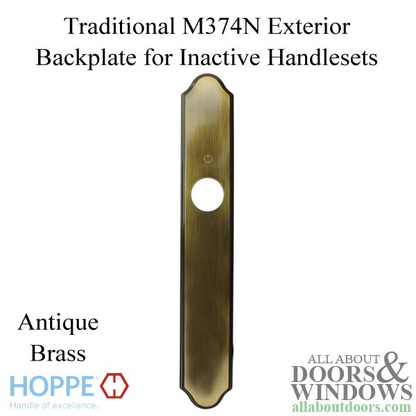 HOPPE traditional exterior backplate M374N for inactive handlesets