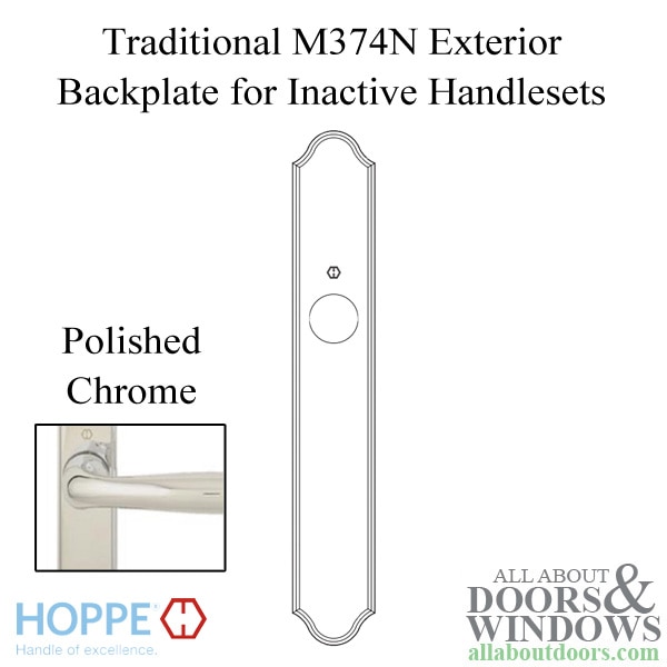 HOPPE traditional exterior backplate M374N for inactive handlesets