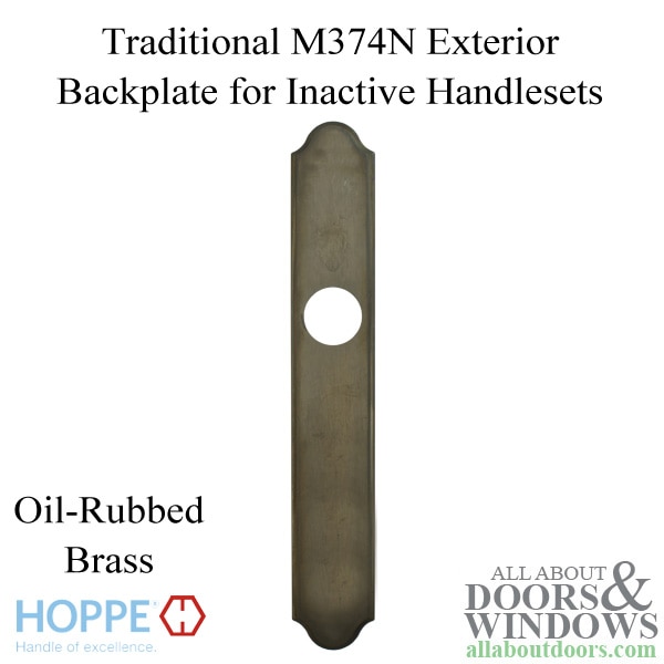 HOPPE traditional exterior backplate M374N for inactive handlesets