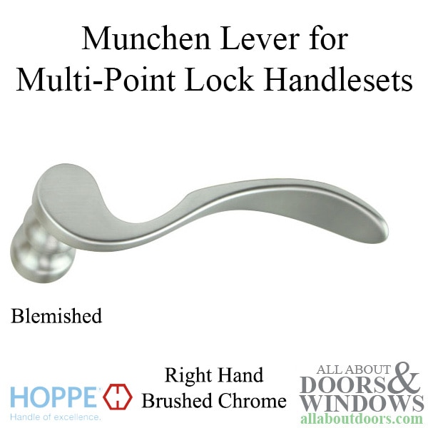 Hoppe Munchen M112PL lever handle right hand brushed chrome