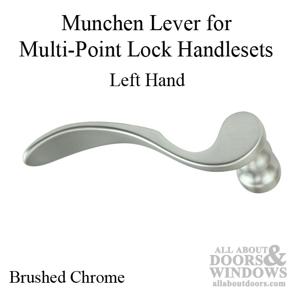 Hoppe Munchen lever handle for left handed multipoint lock handlesets