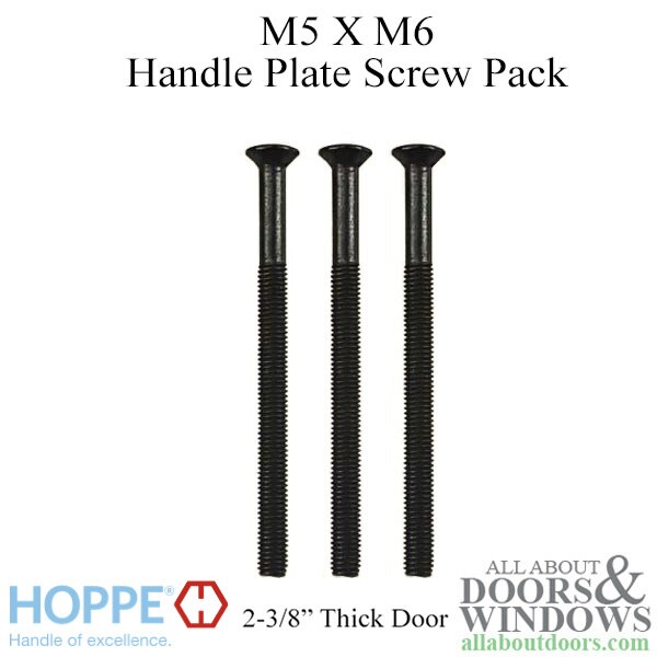 HOPPE M5 x 70 screw pack of three for 2-3/8 inch door