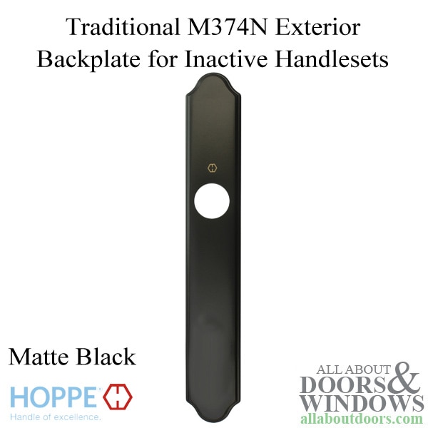 HOPPE traditional exterior backplate M374N for inactive handleset