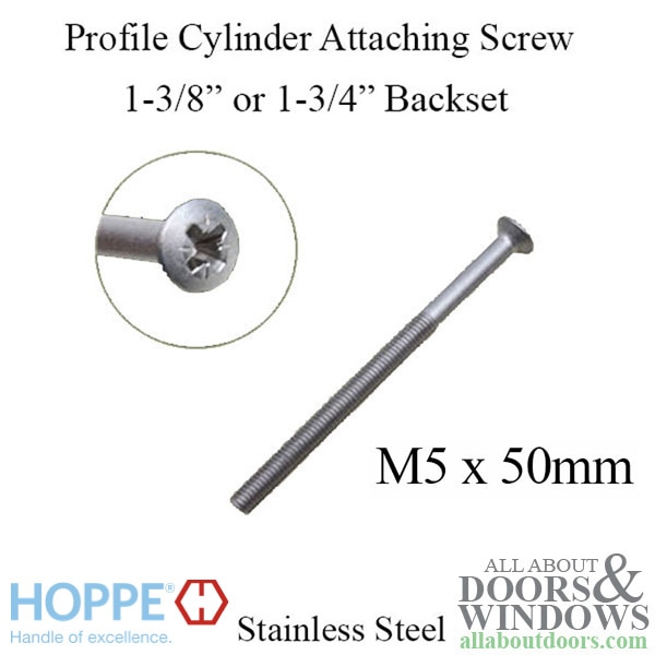 Hoppe 2 inch cylinder fixing screw for 35mm / 45mm backset