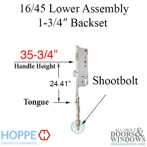 Hoppe Manual Tongue Shootbolt Lock