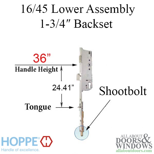 Hoppe Manual Tongue Shootbolt Lock