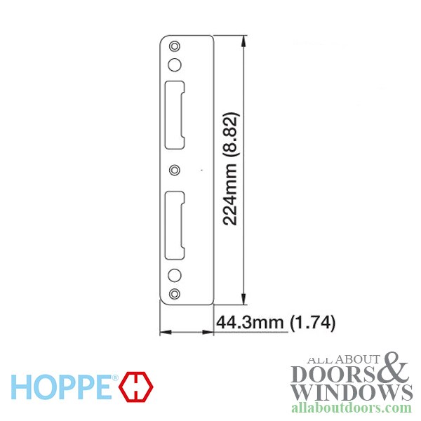 Hoppe Strike Plate Measurements