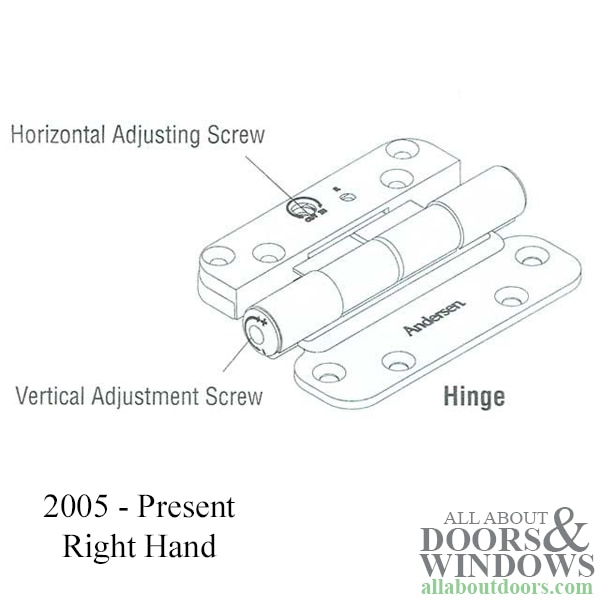 1 Hinge Kit 2005-Present Andersen FWH Right Hand Door Gold Dust