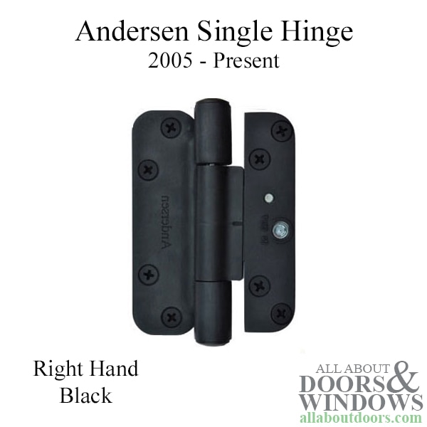 left hand hinge, black