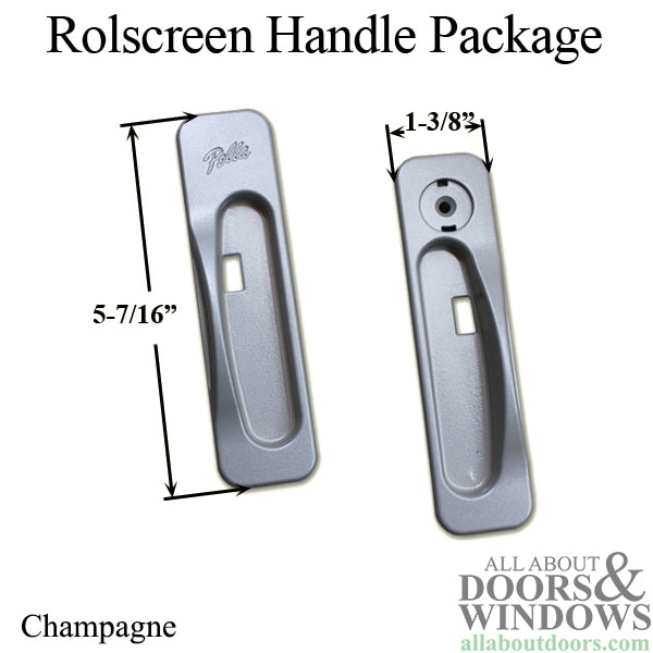 Rolscreen Handle Package in Champagne - Dimensions